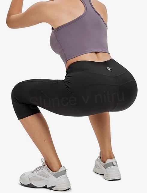 Dámské neprůhledné sportovní legíny s kapsou – velikost M (k633)