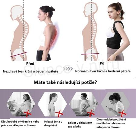 ACWOO rovnací pás na záda – korektor držení těla, velikost 2XL (F79)