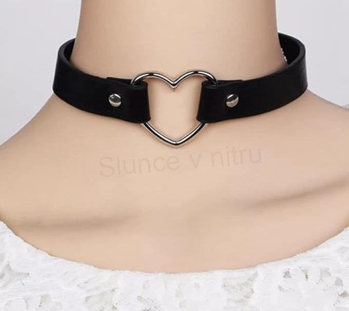 Čelenka s kočičími oušky + choker se srdcem (H698)