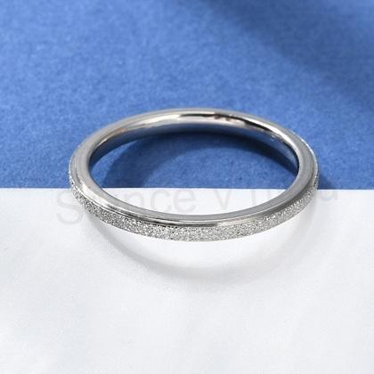 Tenký prsten s texturou nerez oceli 2 mm velikost 17,3 mm (BP548)