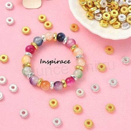 Slitinový korálek rondel - mezidíl 8 x 3 mm zlatý (AA409)