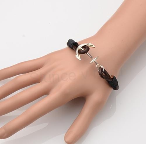 Nárámek Kotva hovězí kůže | postříbřené (BC594)