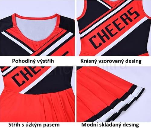 Kostým roztleskávačka s třásněmi velikost M (K657)