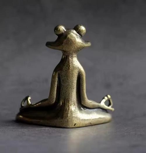 Žabí meditující miniaturní figurka na vonnou tyčinku, kadidlo (H715)