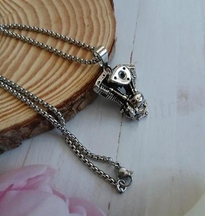 Řetízkový náhrdelník motor motorky (BD1014)