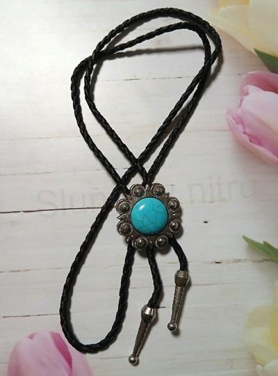 Bolo kravata s ozdobnou přezkou a tyrkysovým kamenem (BD1021)