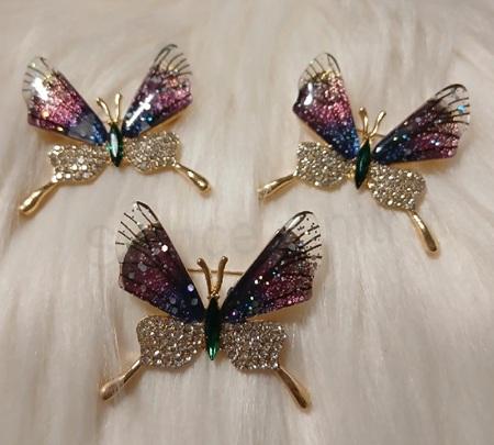 Kamínková brož motýl, motýlek (HB124)