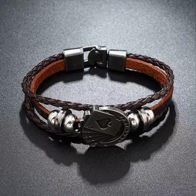 Kožený karetní náramek (BC641)