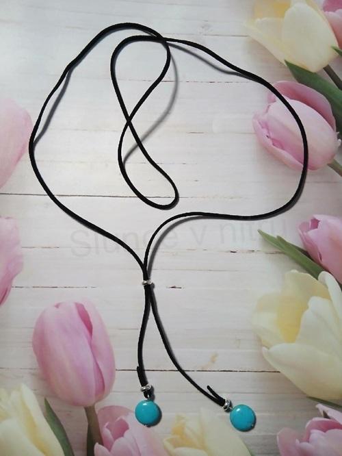 Bohémský Y‑Design tyrkysový náhrdelník – nastavitelný, dámský (BD1035)