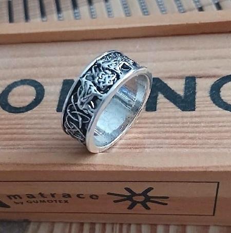Vikingský prsten s motivem vlků – Nordic Mythology – velikost 59 (BP585)
