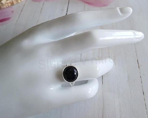 Nastavitelný minerální prsten s avanturínem – velikost 55, kámen 10 mm (X2183)