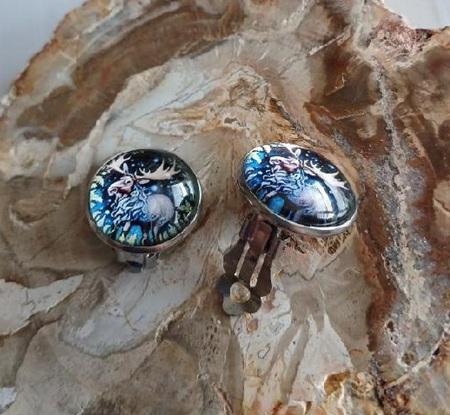 Náušnice klipsny los, nerez ocel (BB962)