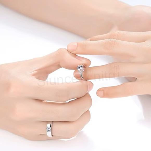 Nastavitelné snubní prsteny se zirkonem (BP603)