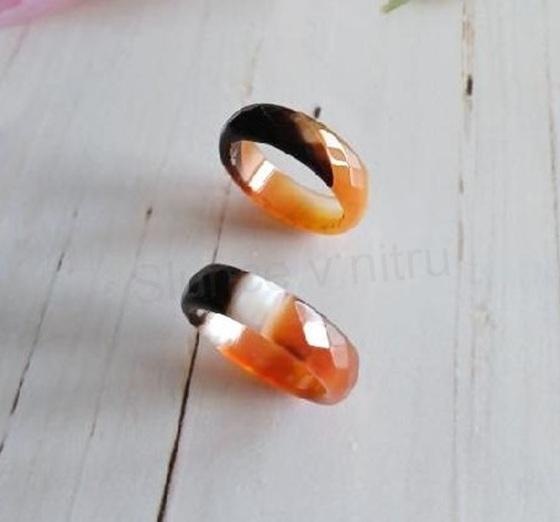 Minerální broušený prsten Achát multi – velikost 56 (X2208)