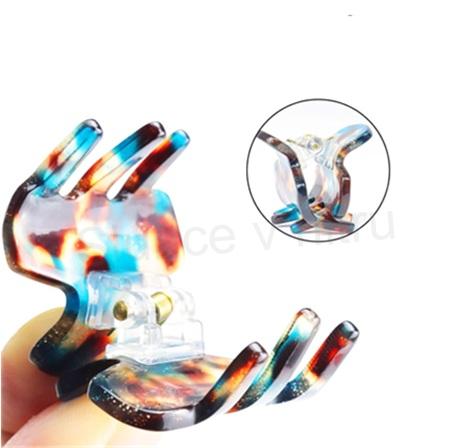 Střední skřipce do vlasů – malý hranatý, acetát, protiskluzový, varianta F (H767)