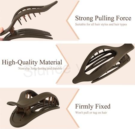 LOPHE Plochá sponka do vlasů – tmavě hnědá (H771)