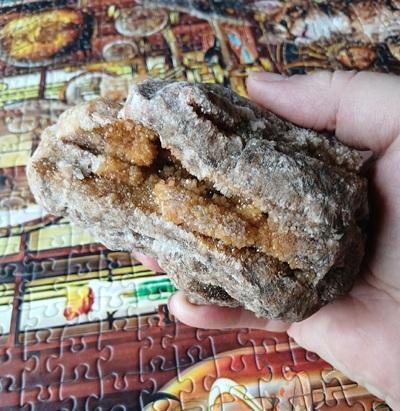 Mřížkový (Lamelární) křemen – Boxwork Quartz – sběratelská drúza (770 g) (X2232)