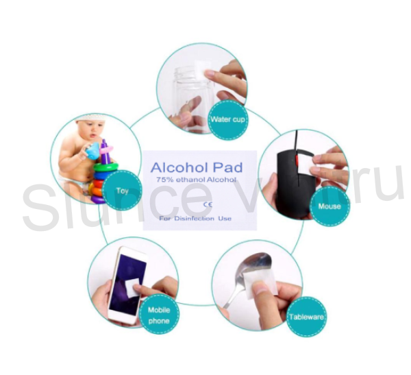 Desinfekční polštářek 75% alkoholu - 10 ks  (F28)