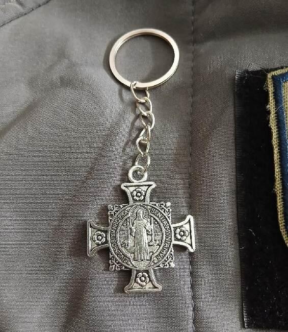 Klíčenka kříž – Svatý Benedikt (H791)
