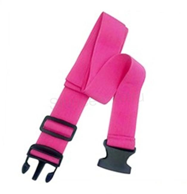 Popruh na kufr – růžový, nastavitelný 95–188 cm, šířka 5 cm (L71)
