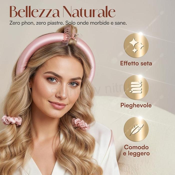 Saténová natáčka na vlasy bez tepla (H825)