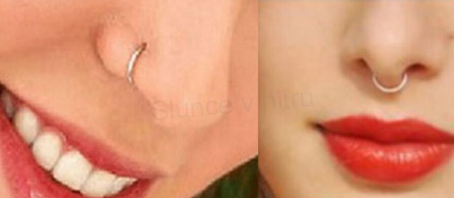 Piercing do nosu z chirurgické oceli 10 mm (BB111)