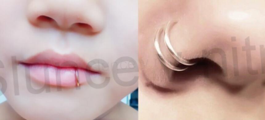 Piercing do nosu z chirurgické oceli 10 mm černý (BB115)