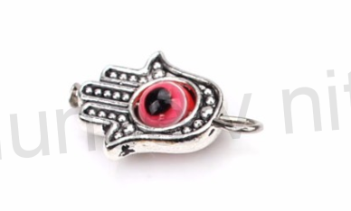 Přívěsek Ruka Fatimy, Hamsa - červené oko  (AA165)