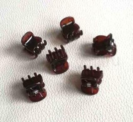 Mini skřipec do vlasů 1,2 x 1 cm, 4 kusy sada čirý (H10)