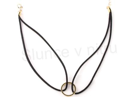 Náhrdelník choker s kroužkem (BD88)