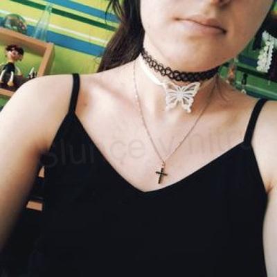 Náhrdelník choker Titánový Motýl (BD97)