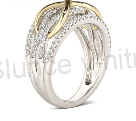 Postříbřený prsten Nekonečno se zirkony (BP189)