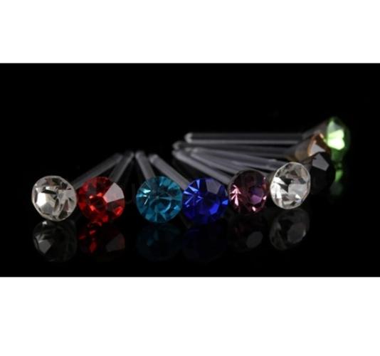 Hypoalergenní puzetové náušnice se zirkony – 16 × 3,1 mm (BB141)