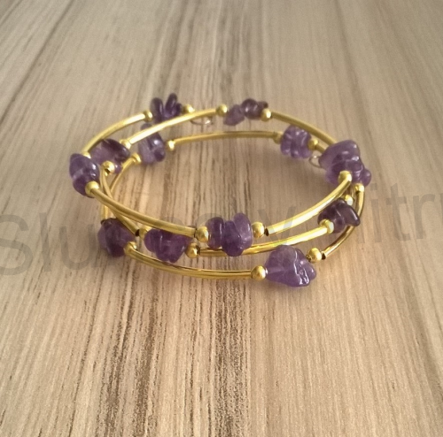 Minerální náramek s ametystem (BC251)