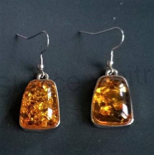 Jantarové visací naušnice (BB142)