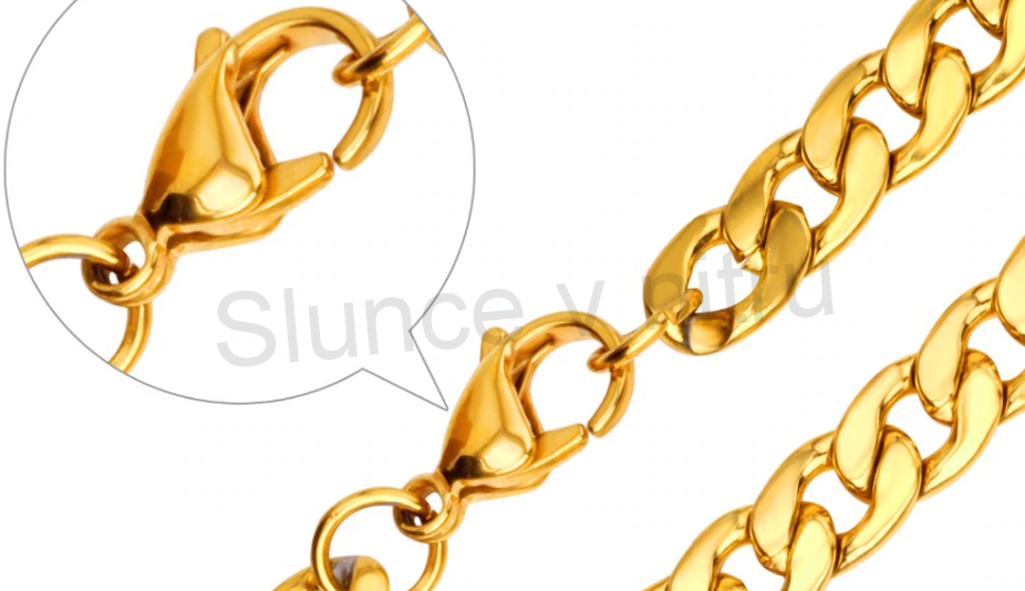 Silný řetízek z chirurgické oceli 5mm, 55 cm (Y5)