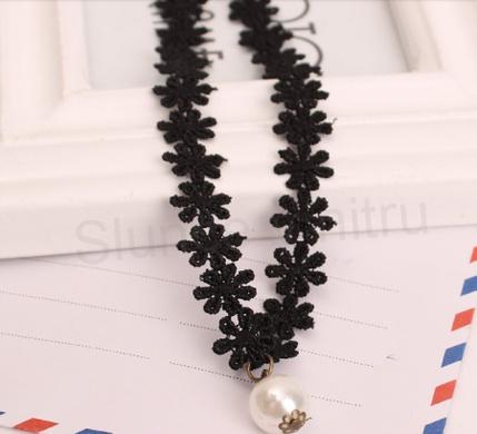 Náhrdelník choker s perličkou (BD104)