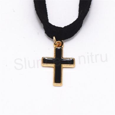 Náhrdelník choker s křížem (BD106)