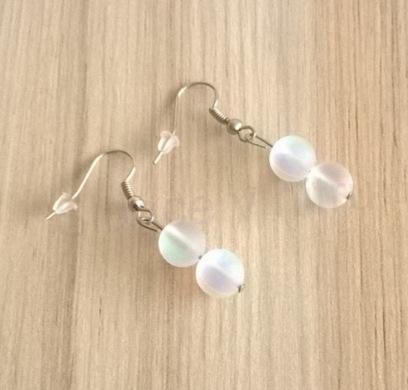 Minerální  naušnice měsiční kámen (X25)