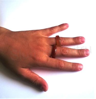 Minerální prsten z karneolu – velikost 59 (X113)