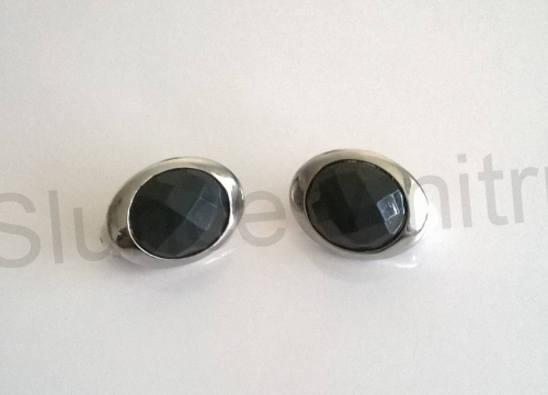 Náušnice klipsy s polodrahokamy 17,4  x 23,2 mm (BB170)