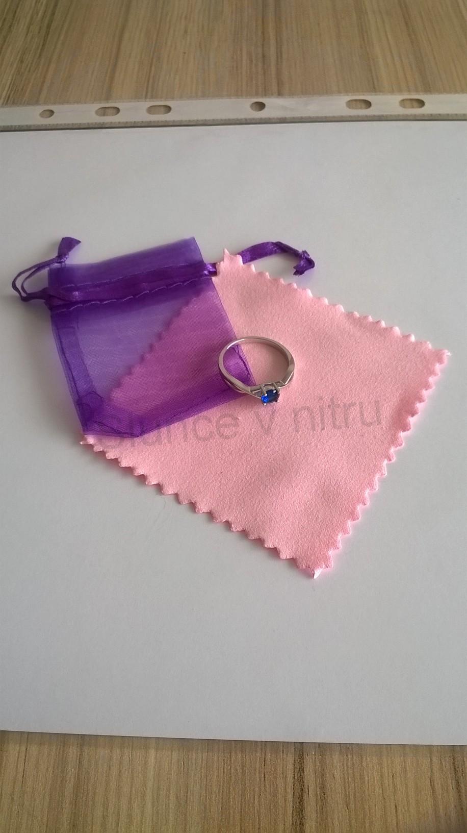 Postříbřený prsten se Safirem (BE115)