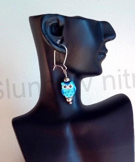 Visací náušnice sova, sovička (BB280)