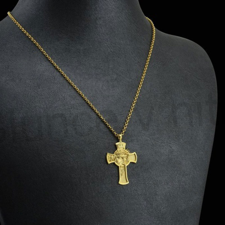 Náhrdelník s přívěškem kříže z chirurgické oceli (BD136)