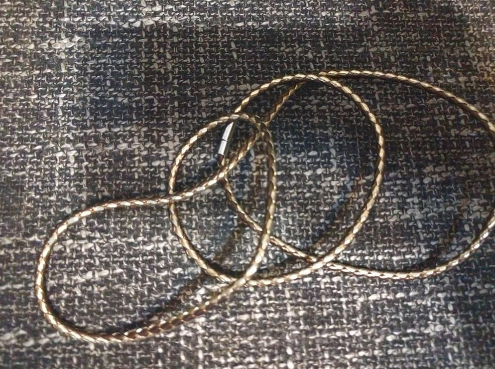 Kožený náramek ručně pletený velký (BC390)