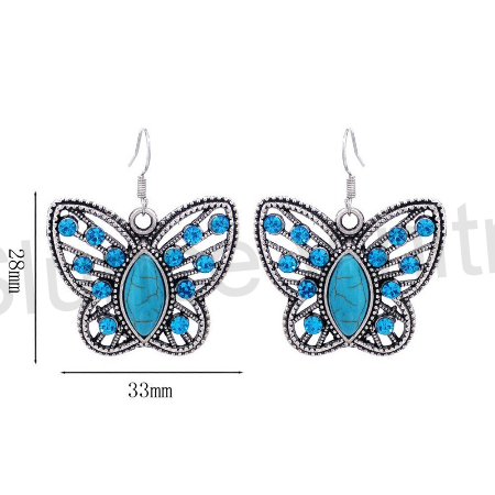 Postříbřená Tyrkenitová etnická souprava šperků (BS35) 