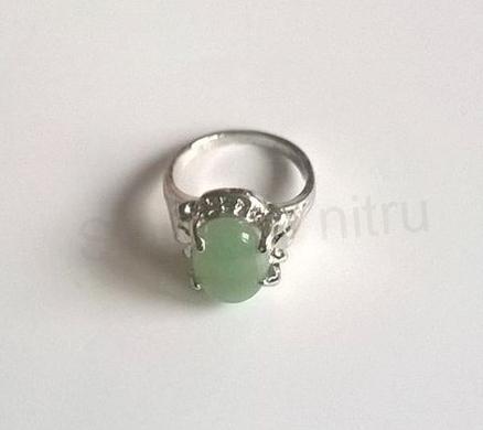 Minerální prsten s aventurínem postříbřeno (X180)