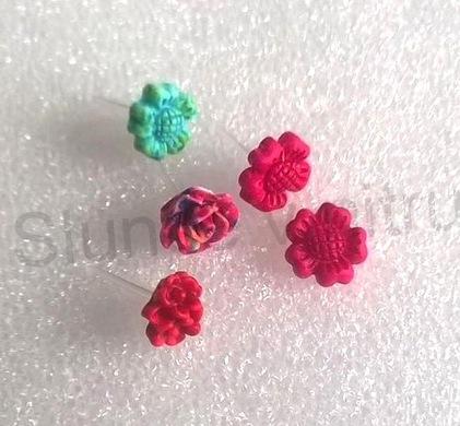 Puzetové náušnice hypoalergenní kytičkové (BB259)  