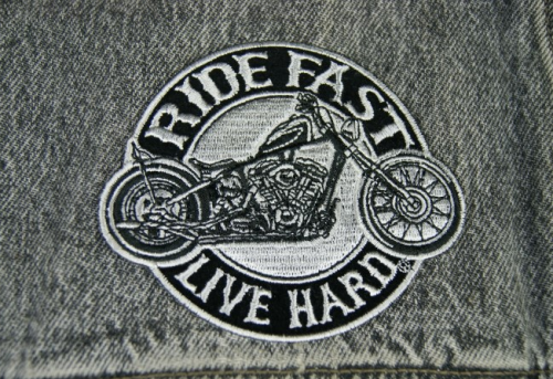 Moto nášivka Ride Fast Live hard (C279)