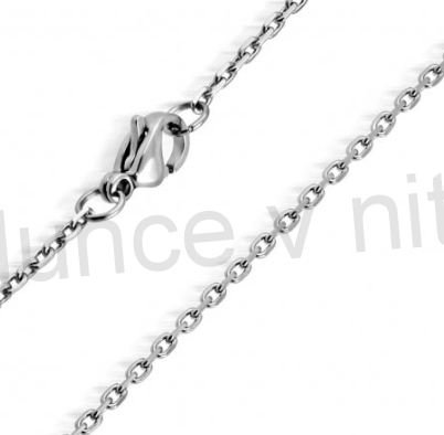 Řetízkový přívěšek z chirurgické Oceli a potříbřený křížek se zirkony 2v1 (BD28